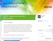 Tablet Screenshot of lovemakesafamilyblogcarnival.wordpress.com