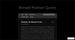 Desktop Screenshot of bernardpoolmanquotes.wordpress.com