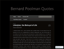 Tablet Screenshot of bernardpoolmanquotes.wordpress.com