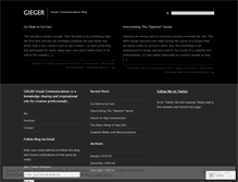 Tablet Screenshot of gieger.wordpress.com