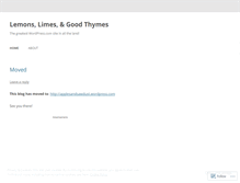 Tablet Screenshot of lemonslimesandgoodthymes.wordpress.com