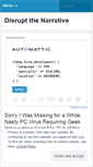 Mobile Screenshot of disruptthenarrative.wordpress.com
