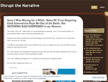 Tablet Screenshot of disruptthenarrative.wordpress.com