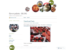 Tablet Screenshot of flavorpaletteblog.wordpress.com