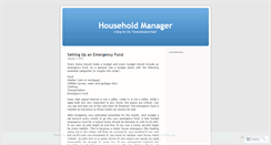 Desktop Screenshot of householdmanager.wordpress.com