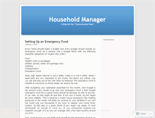 Tablet Screenshot of householdmanager.wordpress.com