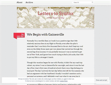 Tablet Screenshot of letterstosyntax.wordpress.com