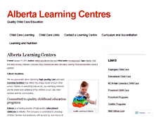 Tablet Screenshot of albertalearningcentres.wordpress.com