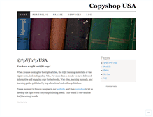 Tablet Screenshot of copyshopusa.wordpress.com