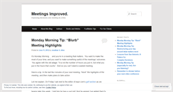 Desktop Screenshot of meetingsimproved.wordpress.com