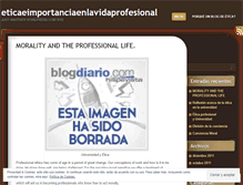 Tablet Screenshot of eticaeimportanciaenlavidaprofesional.wordpress.com