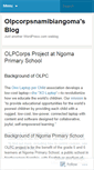 Mobile Screenshot of olpcorpsnamibiangoma.wordpress.com