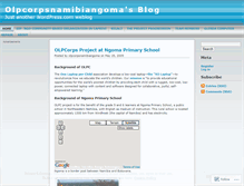Tablet Screenshot of olpcorpsnamibiangoma.wordpress.com