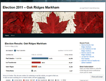 Tablet Screenshot of election2011oakridgesmarkham.wordpress.com