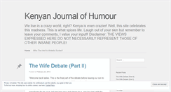 Desktop Screenshot of kenyanjournalofhumour.wordpress.com