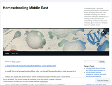 Tablet Screenshot of homeschoolingmiddleeast.wordpress.com