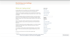 Desktop Screenshot of murderingyourdarlings.wordpress.com