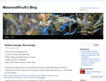 Tablet Screenshot of missiondifficult.wordpress.com