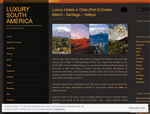 Tablet Screenshot of luxurysouthamerica.wordpress.com