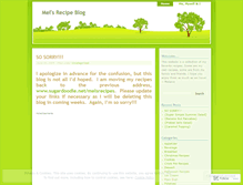 Tablet Screenshot of melsrecipes.wordpress.com