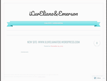 Tablet Screenshot of iluveliana.wordpress.com