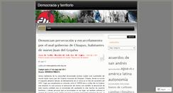 Desktop Screenshot of democraciayterritorio.wordpress.com
