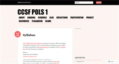 Desktop Screenshot of ccsfpols1.wordpress.com