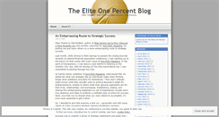 Desktop Screenshot of eliteonepercent.wordpress.com