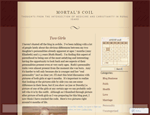 Tablet Screenshot of mortalscoil.wordpress.com