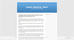 Desktop Screenshot of leaveamerica.wordpress.com