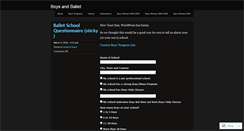 Desktop Screenshot of boysballet.wordpress.com