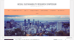 Desktop Screenshot of mcgillsustainabilitysymposium.wordpress.com