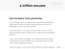 Tablet Screenshot of amillionexcuses.wordpress.com