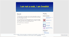 Desktop Screenshot of iamnotasnobiamswedish.wordpress.com