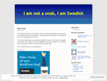 Tablet Screenshot of iamnotasnobiamswedish.wordpress.com