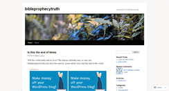 Desktop Screenshot of bibleprophecytruth.wordpress.com