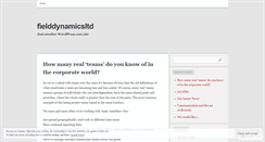 Desktop Screenshot of fielddynamicsltd.wordpress.com