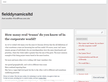 Tablet Screenshot of fielddynamicsltd.wordpress.com