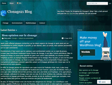 Tablet Screenshot of clonage21.wordpress.com