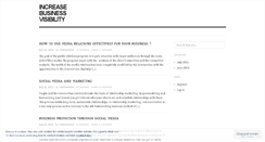 Desktop Screenshot of increasebusinessvisibility.wordpress.com