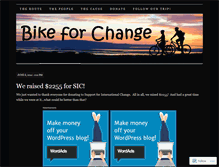 Tablet Screenshot of bikeforchange.wordpress.com