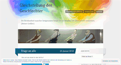 Desktop Screenshot of gleichstellungdergeschlechter.wordpress.com