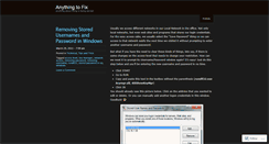 Desktop Screenshot of anything2fix.wordpress.com