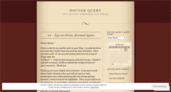 Desktop Screenshot of doctorquery.wordpress.com