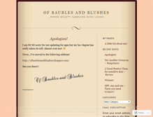 Tablet Screenshot of ofbaublesandblushes.wordpress.com