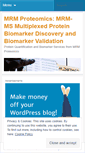Mobile Screenshot of mrmproteomics.wordpress.com