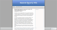 Desktop Screenshot of maseratibeverlyhills.wordpress.com