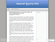 Tablet Screenshot of maseratibeverlyhills.wordpress.com