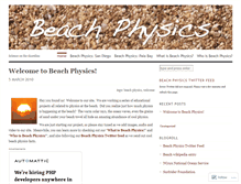 Tablet Screenshot of beachphysics.wordpress.com