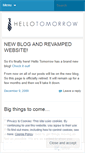 Mobile Screenshot of hellotomorrow.wordpress.com